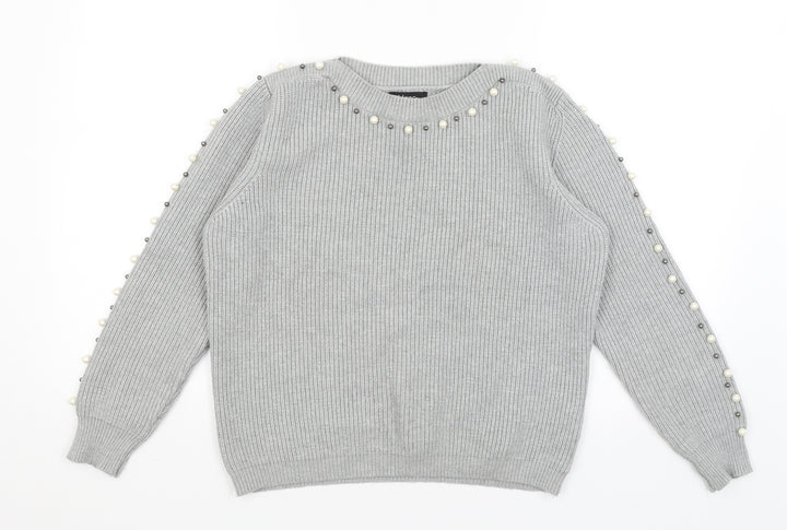 Klass Womens Grey   Pullover Jumper Size M