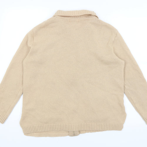 Afibel Womens Brown   Full Zip Jumper Size M