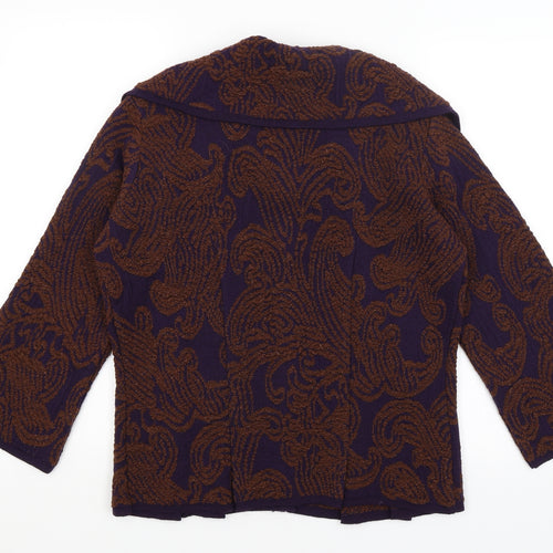 Per Una Womens Purple Paisley  Cardigan Jumper Size 12