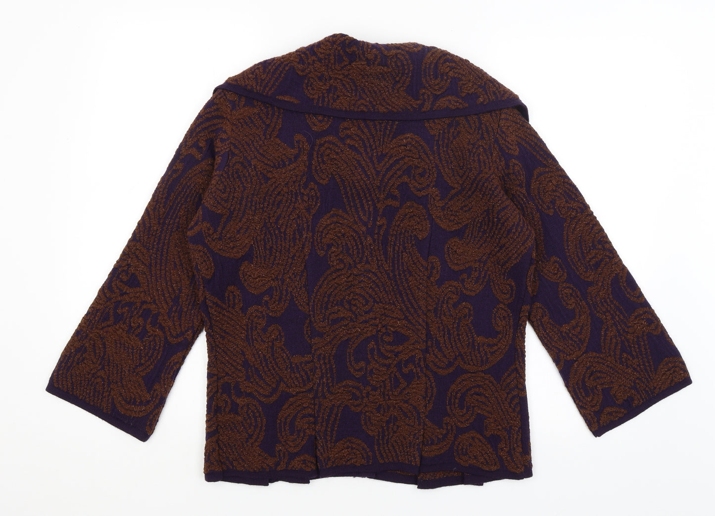 Per Una Womens Purple Paisley  Cardigan Jumper Size 12