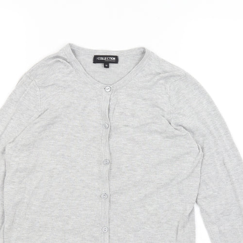Collection Womens Grey   Cardigan Jumper Size 12