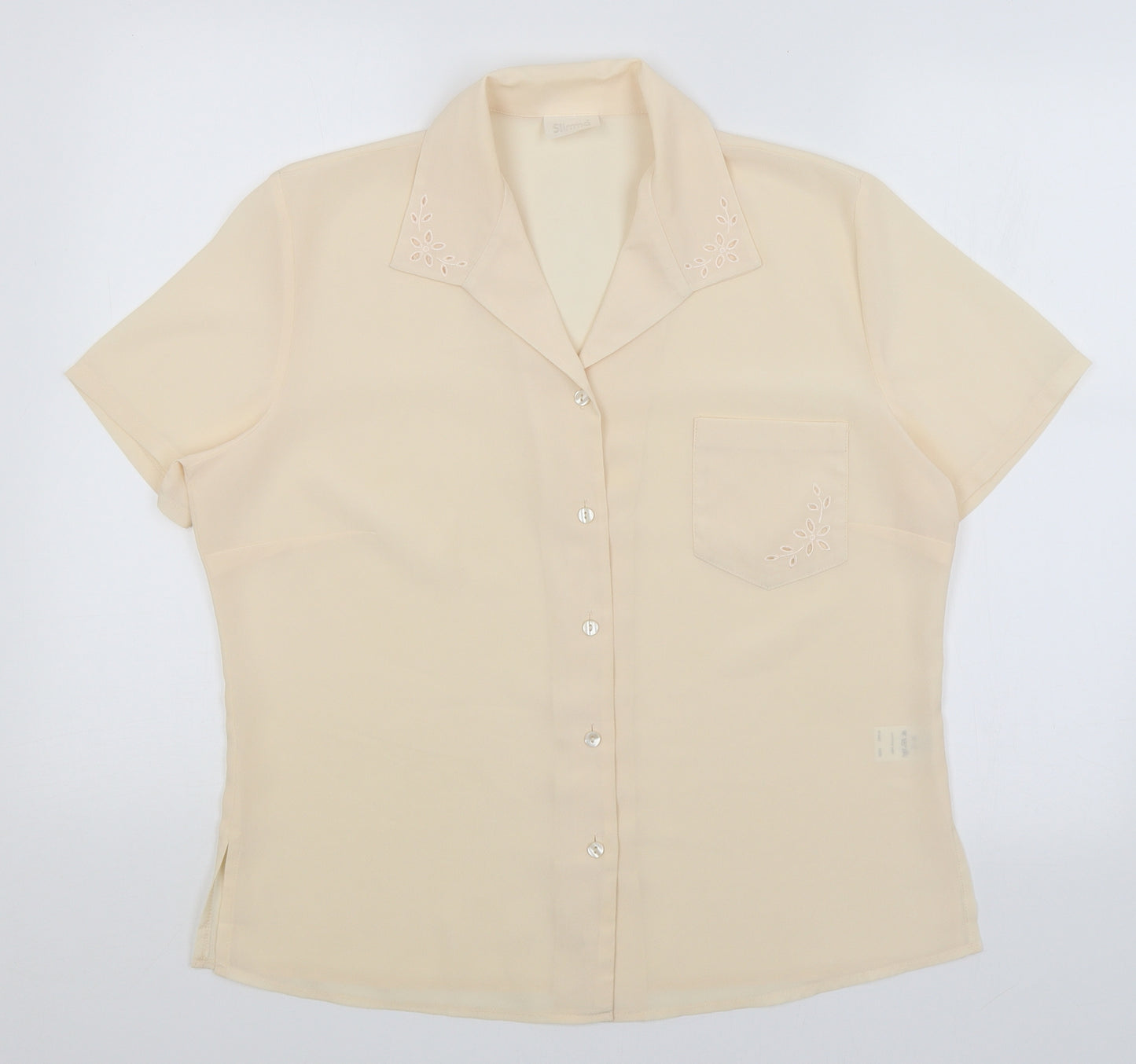 Slimma Womens Pink   Basic Button-Up Size 16