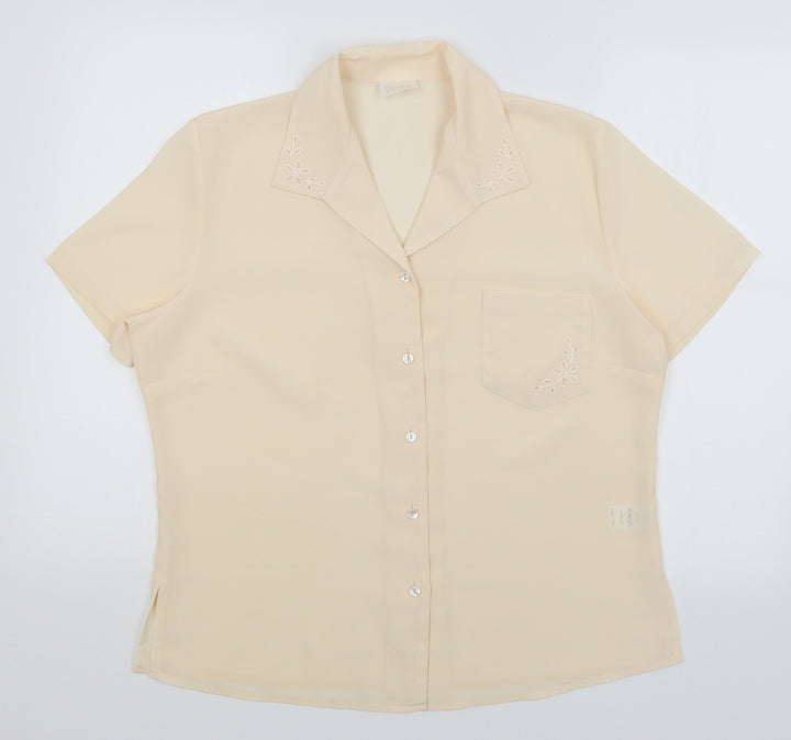 Slimma Womens Pink   Basic Button-Up Size 16