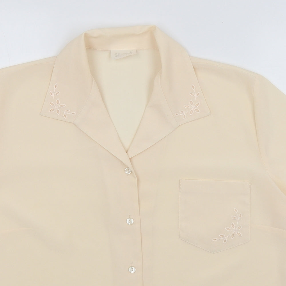 Slimma Womens Pink   Basic Button-Up Size 16