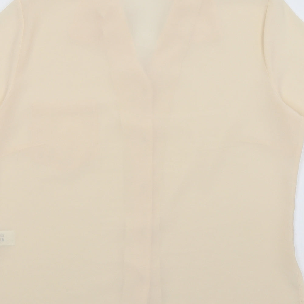 Slimma Womens Pink   Basic Button-Up Size 16