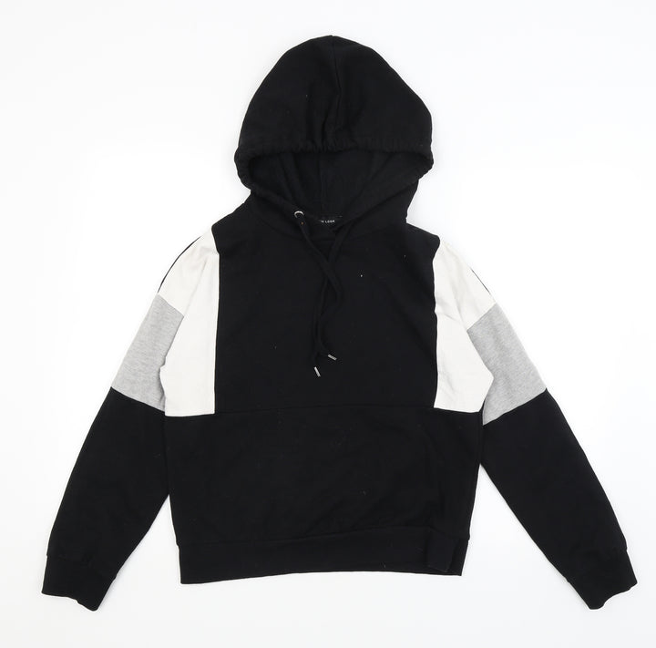 New Look Womens Black Pullover Hoodie Size S