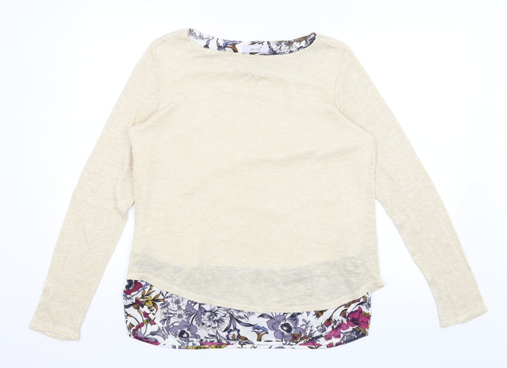 Per Una Womens Gold Pullover Jumper Size 12