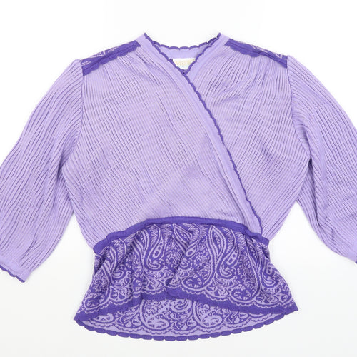 Meici Womens Purple   Pullover Jumper Size 16