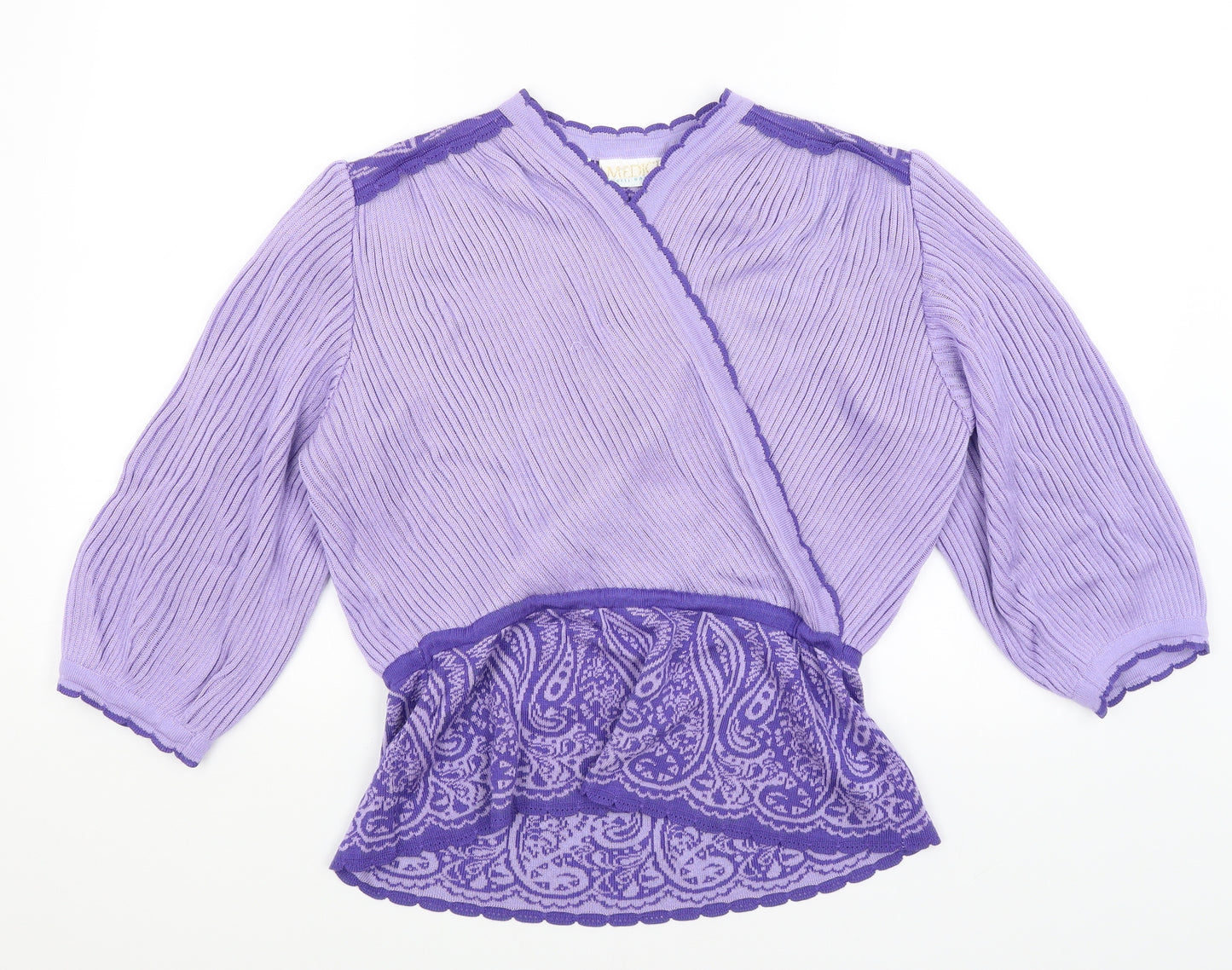 Meici Womens Purple   Pullover Jumper Size 16