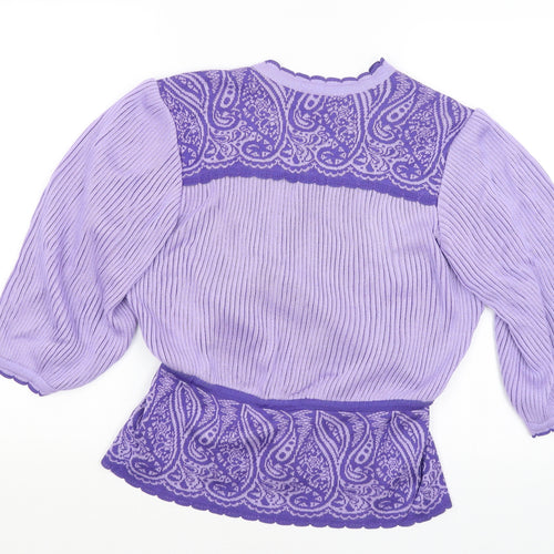 Meici Womens Purple   Pullover Jumper Size 16