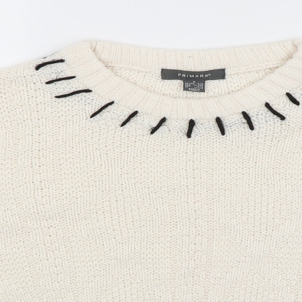 Primark Womens Ivory   Pullover Jumper Size S