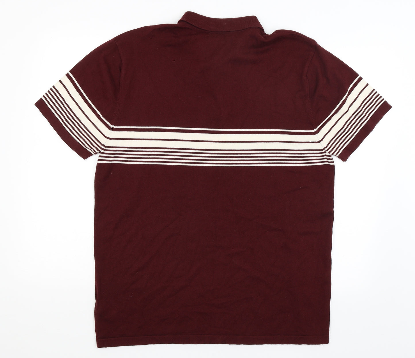 NEXT Mens Red Striped   T-Shirt Size XL