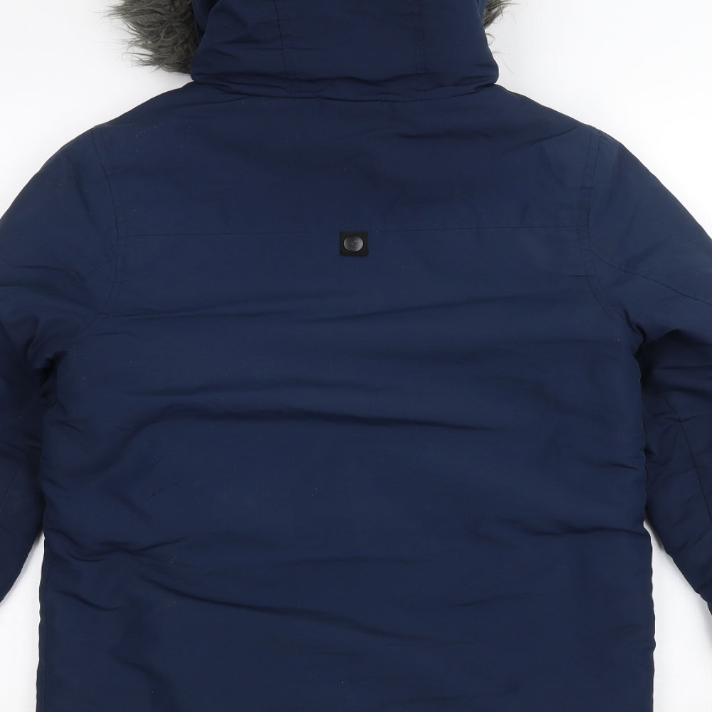 F&F Boys Blue   Parka Coat Size 9-10 Years