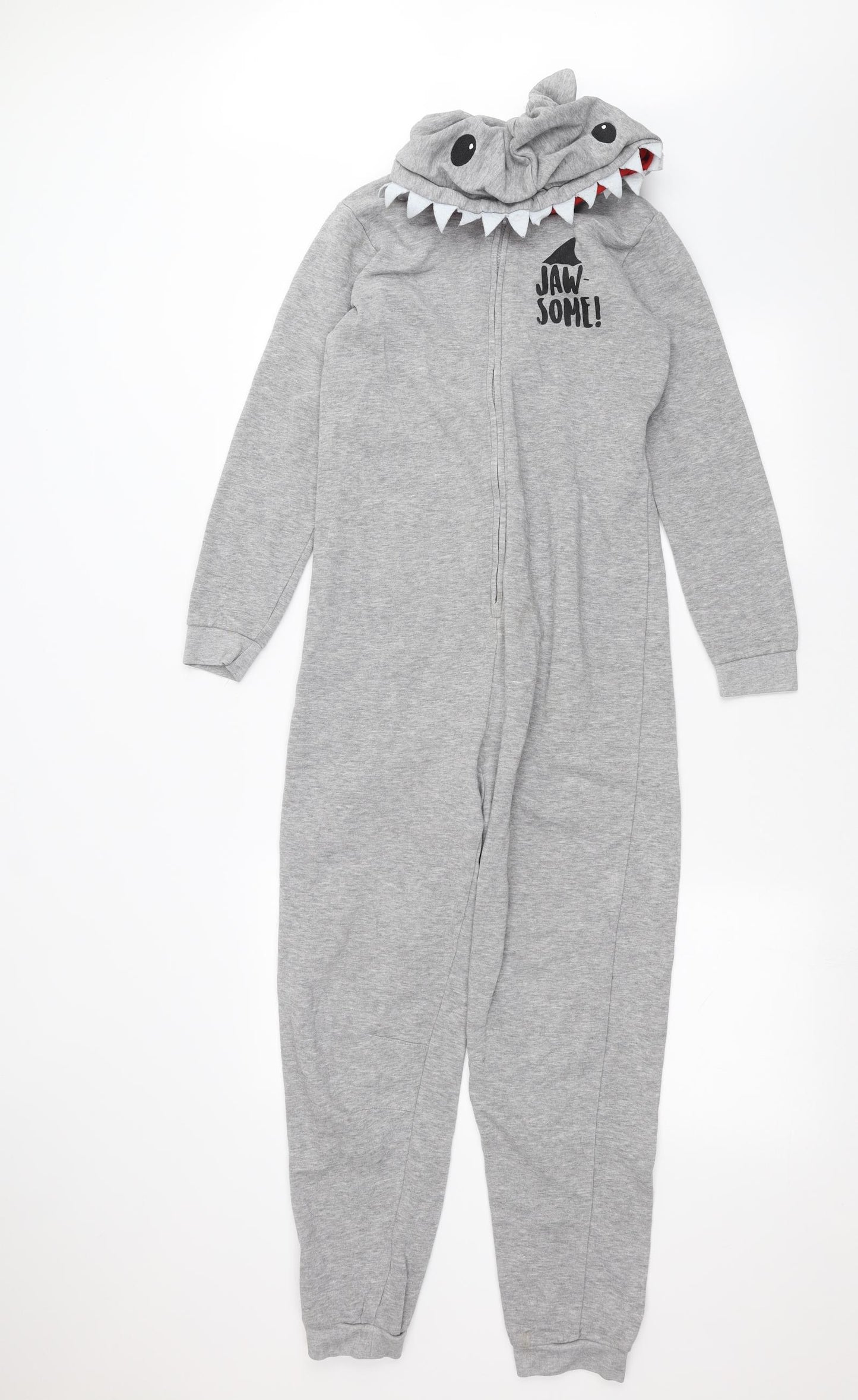 George Girls Grey Solid  Cami One Piece Size 11-12 Years  - Shark