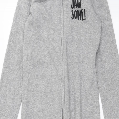 George Girls Grey Solid  Cami One Piece Size 11-12 Years  - Shark