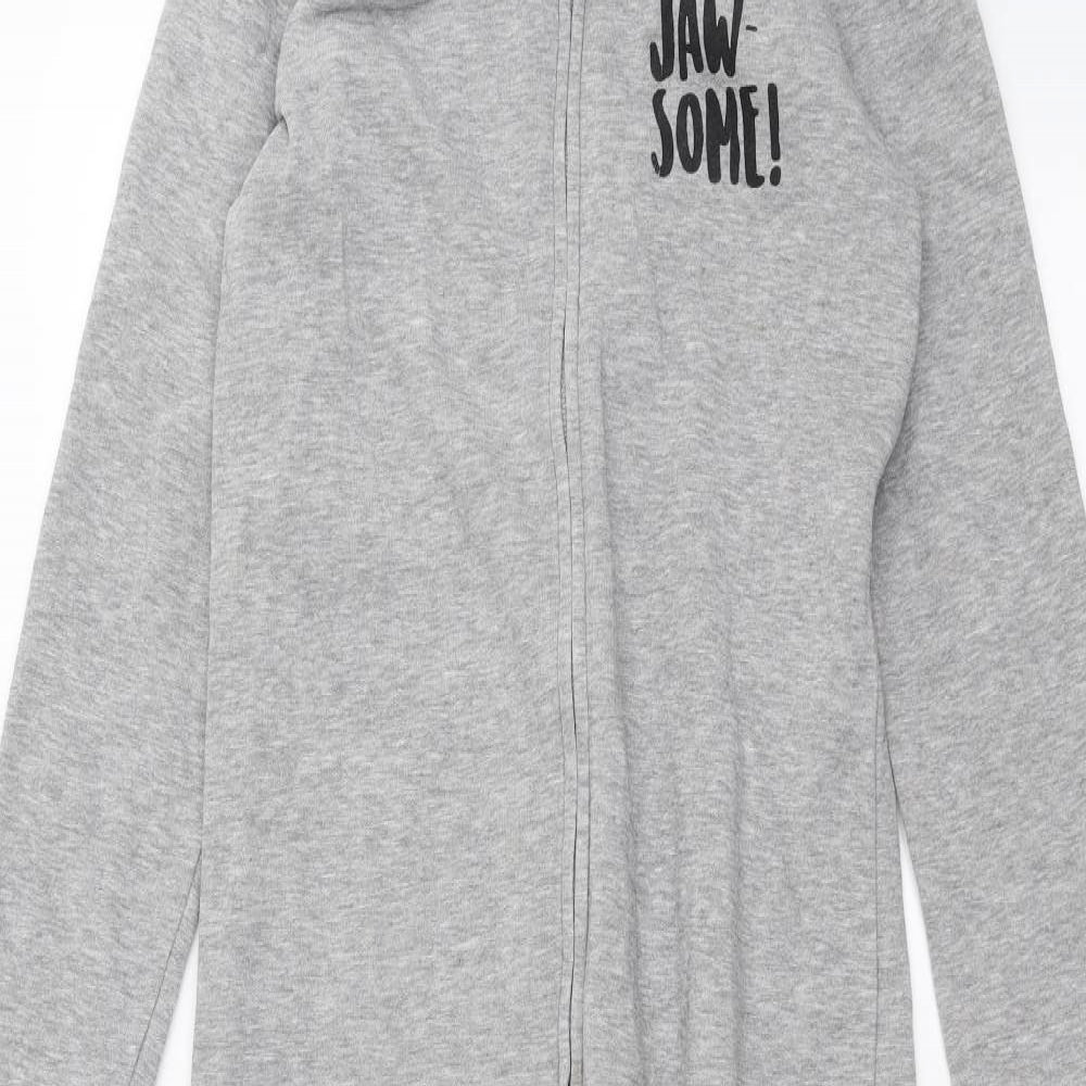 George Girls Grey Solid  Cami One Piece Size 11-12 Years  - Shark