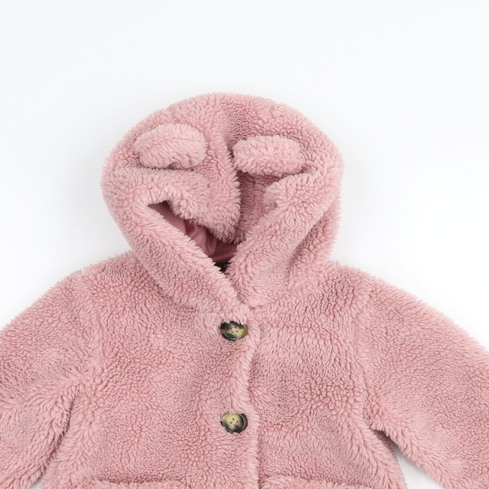 George Girls Pink   Jacket Coatigan Size 2-3 Years