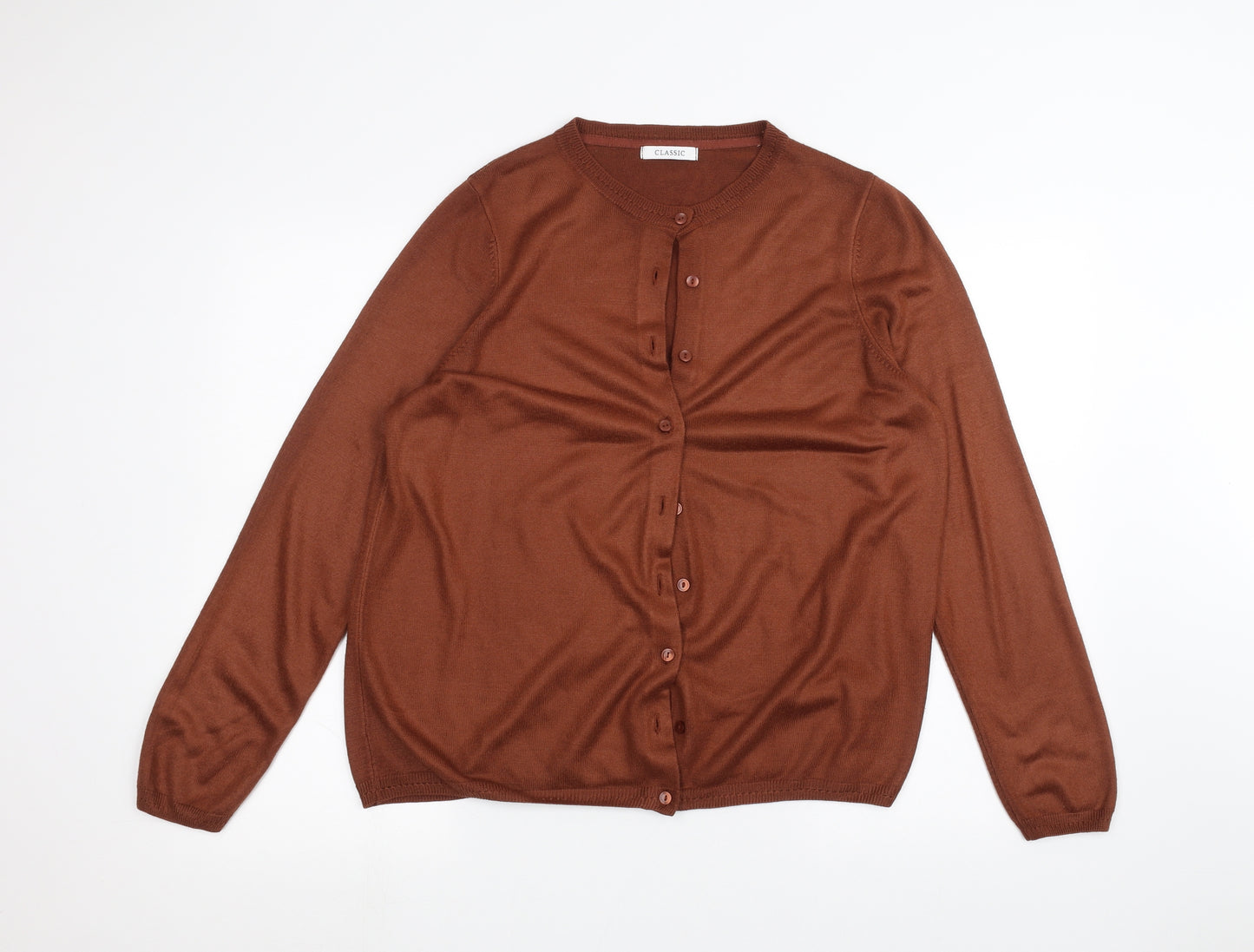 Marks and Spencer Womens Orange   Cardigan Jumper Size 16