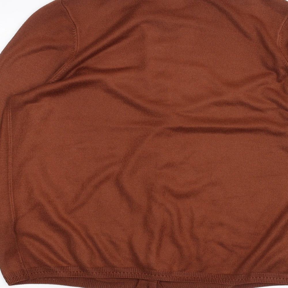 Marks and Spencer Womens Orange   Cardigan Jumper Size 16