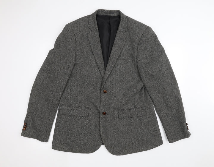 New Look Mens Grey Jacket Suit Jacket Size 42