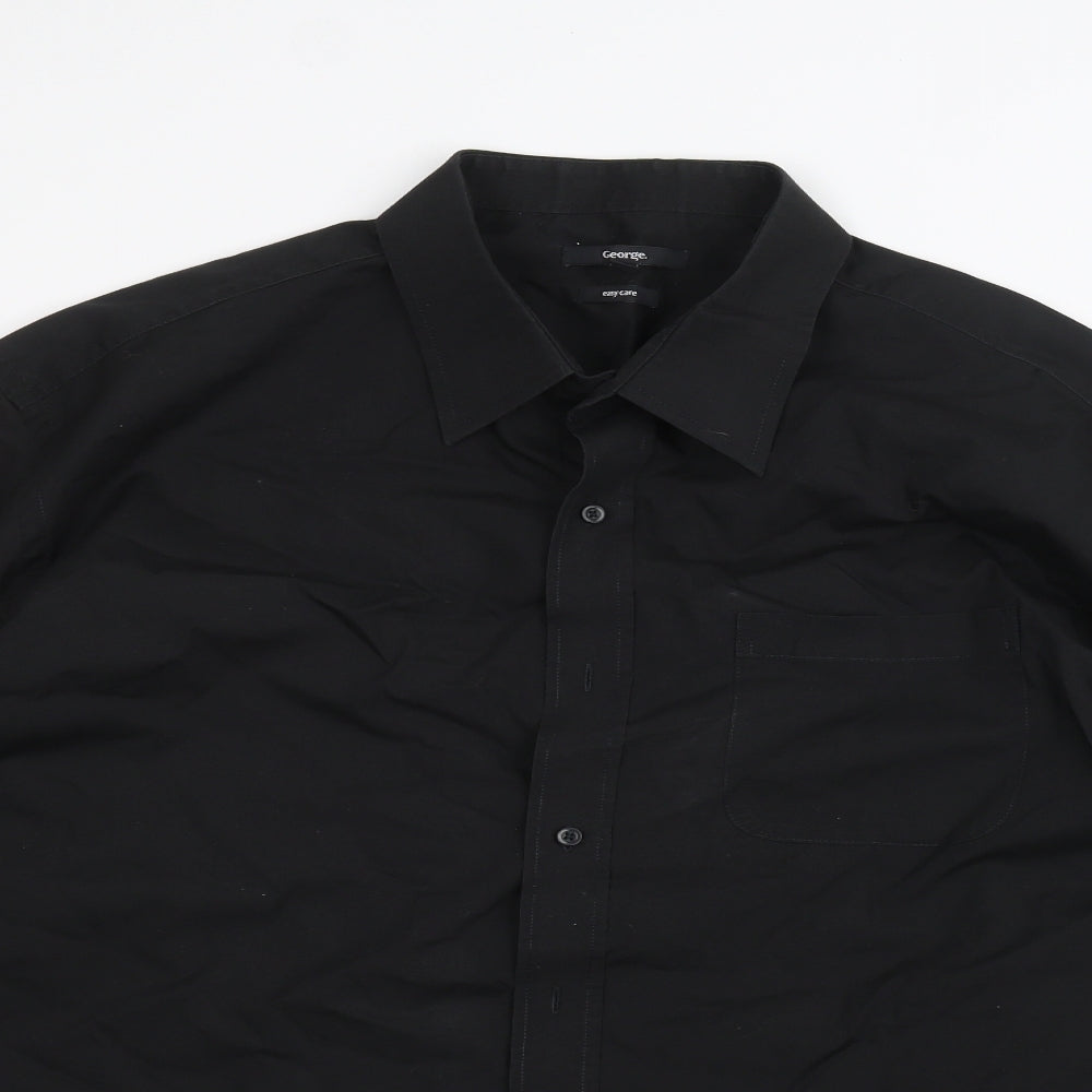 George Mens Black    Dress Shirt Size 18