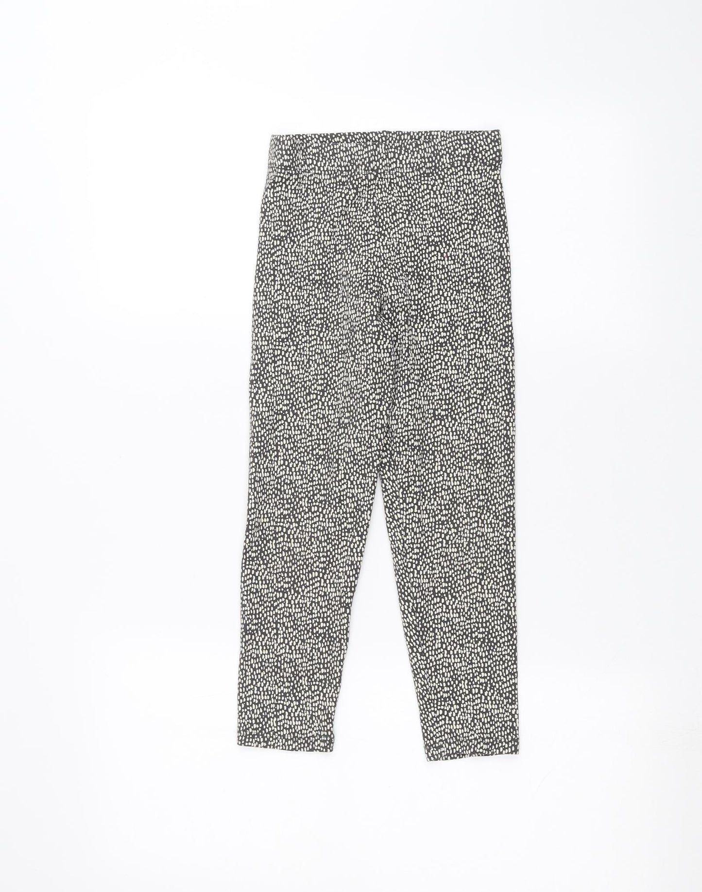 Nutmeg Girls Black Animal Print  Jogger Trousers Size 6-7 Years