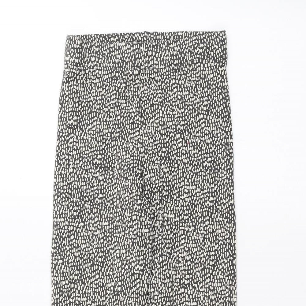 Nutmeg Girls Black Animal Print  Jogger Trousers Size 6-7 Years