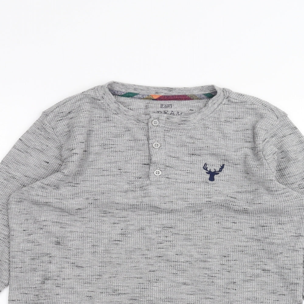 F&F Boys Grey   Basic T-Shirt Size 10-11 Years