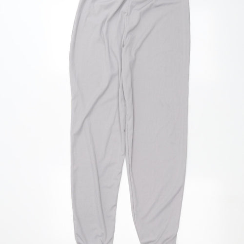PRETTYLITTLETHING Womens Grey   Trousers  Size 10 L28 in