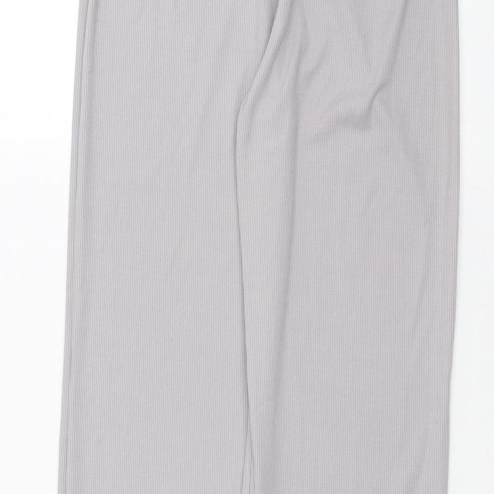 PRETTYLITTLETHING Womens Grey   Trousers  Size 10 L28 in