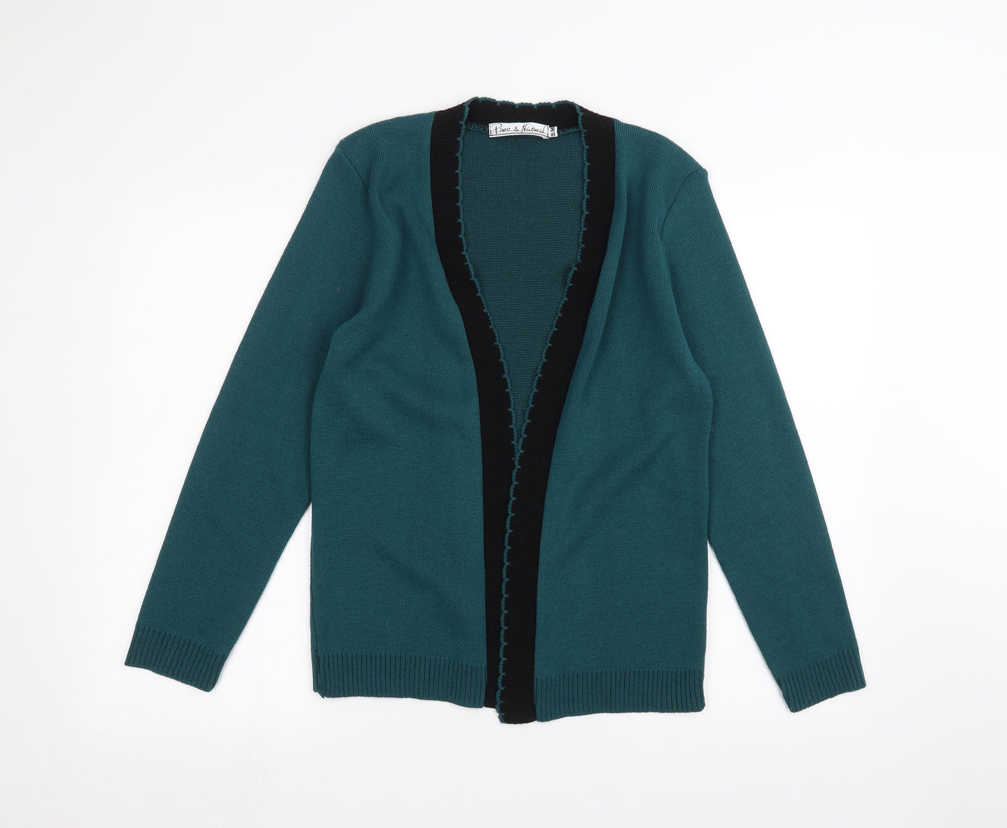 Pure & natural Womens Green   Cardigan Jumper Size S
