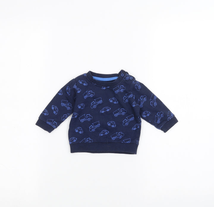 Peacocks Baby Blue Pullover Jumper Size 0-3 Months