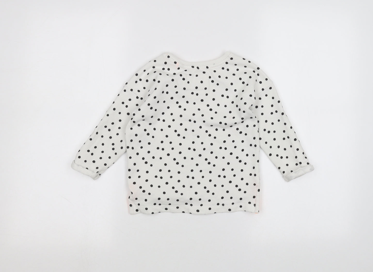 NEXT Baby White Polka Dot  Pullover Jumper Size 12-18 Months