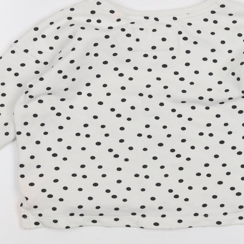NEXT Baby White Polka Dot  Pullover Jumper Size 12-18 Months