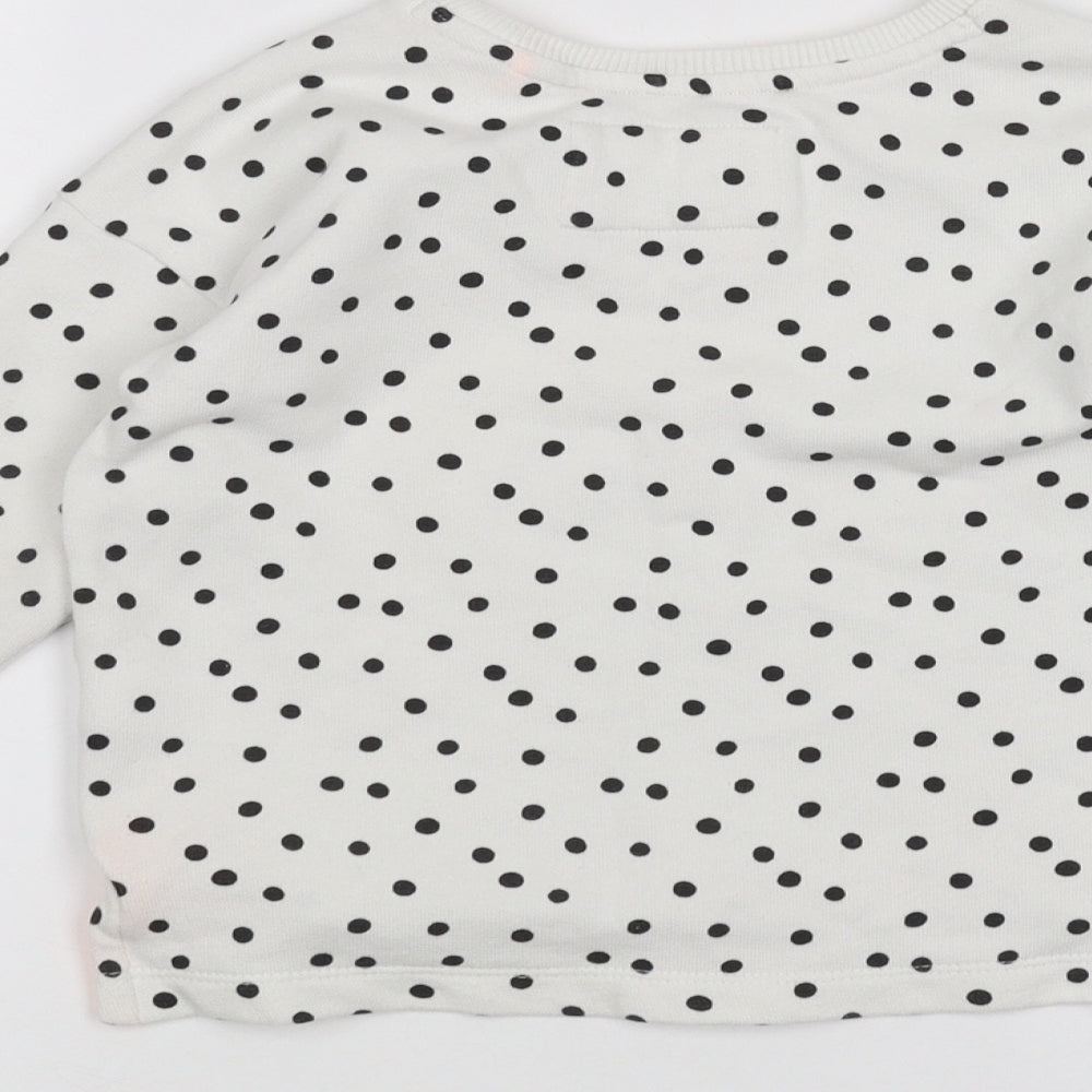 NEXT Baby White Polka Dot  Pullover Jumper Size 12-18 Months