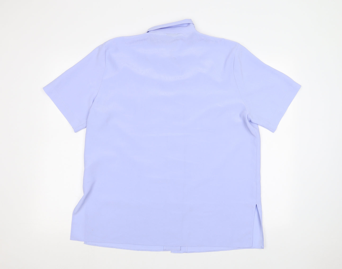 Lauren Duvar Womens Blue   Basic Button-Up Size 16