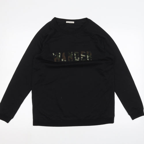 Garage Mens Black   Pullover Jumper Size M