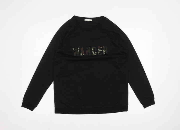 Garage Mens Black   Pullover Jumper Size M