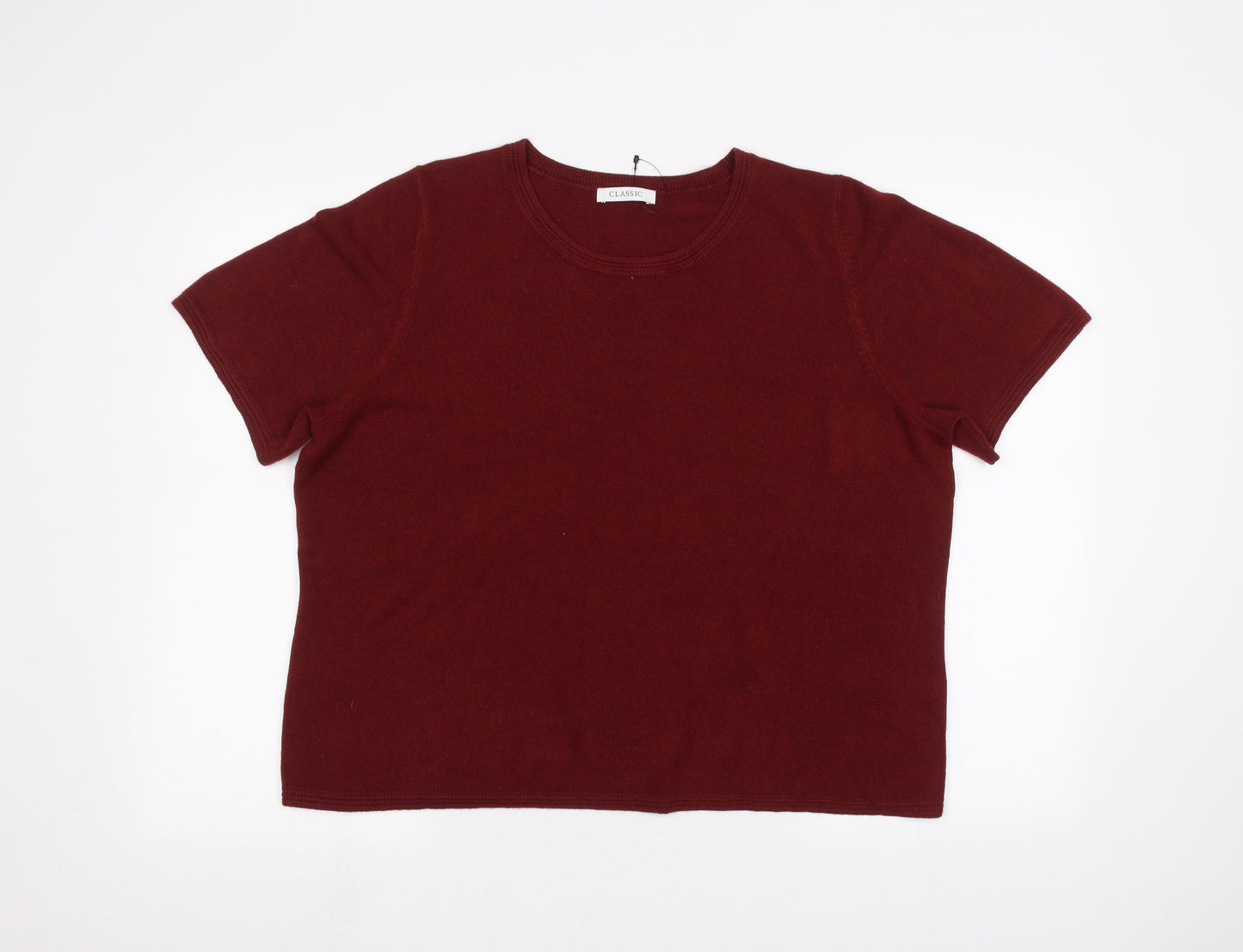 Marks and Spencer Womens Red   Basic T-Shirt Size 20
