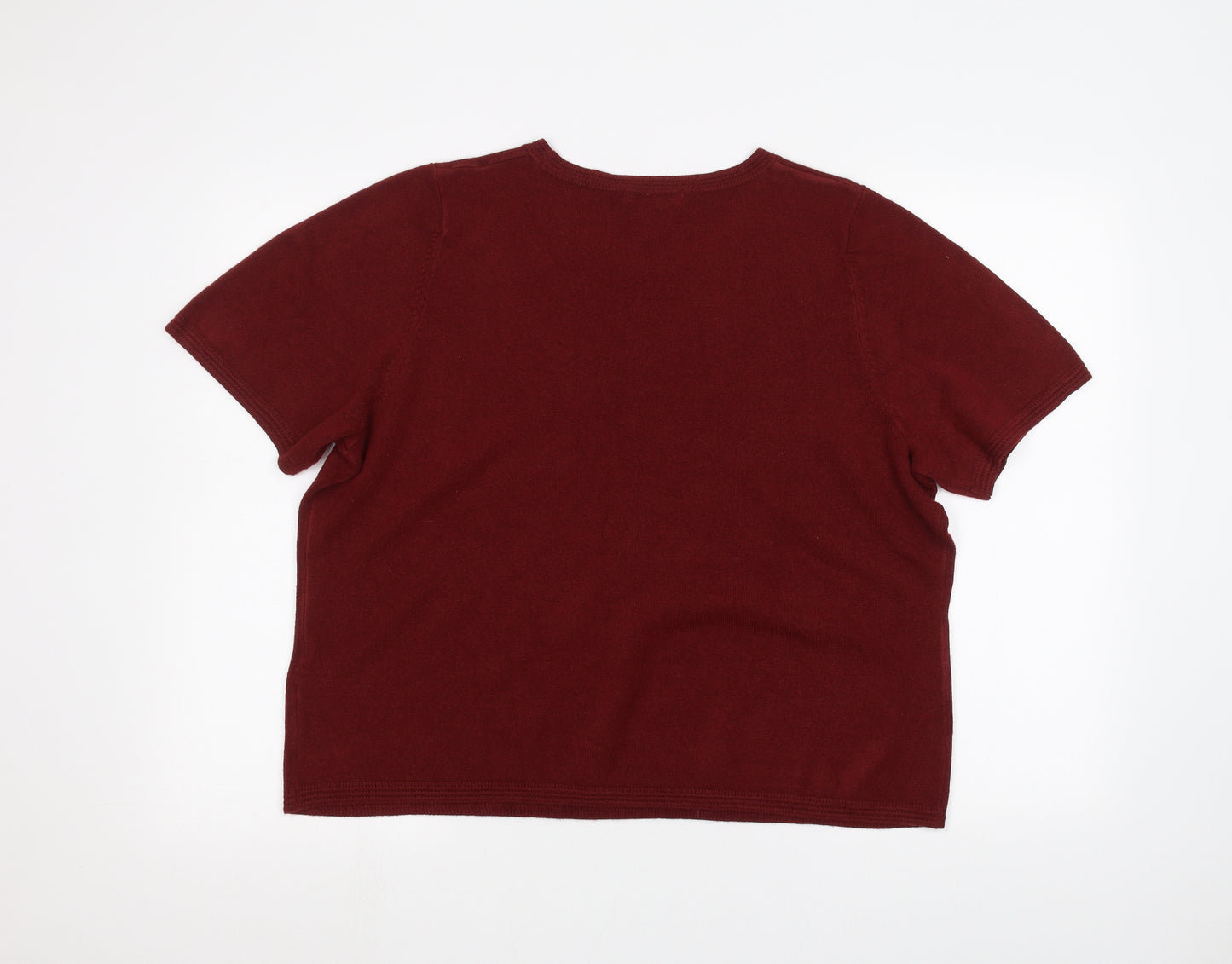 Marks and Spencer Womens Red   Basic T-Shirt Size 20