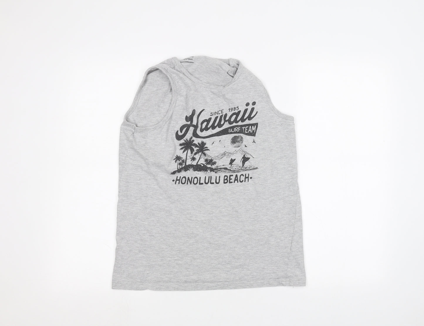 Primark Girls Grey   Basic Tank Size 13-14 Years