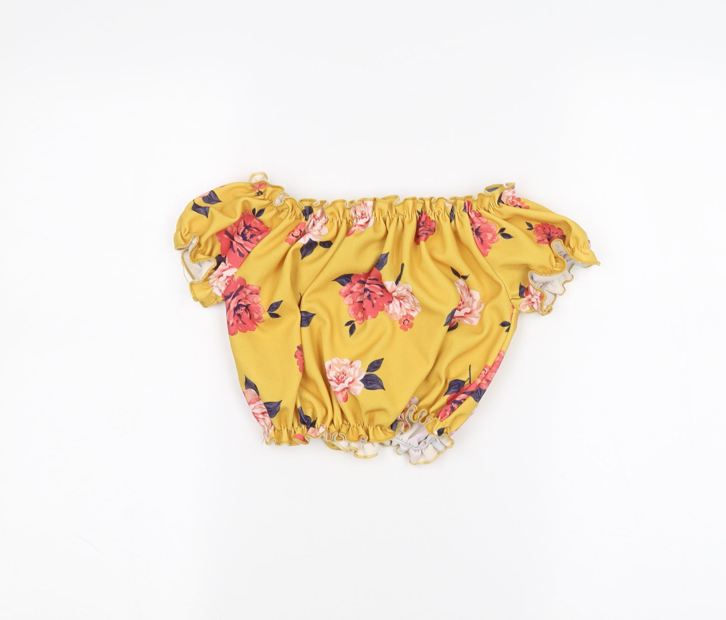 New Look Girls Yellow Floral  Basic T-Shirt Size 10-11 Years