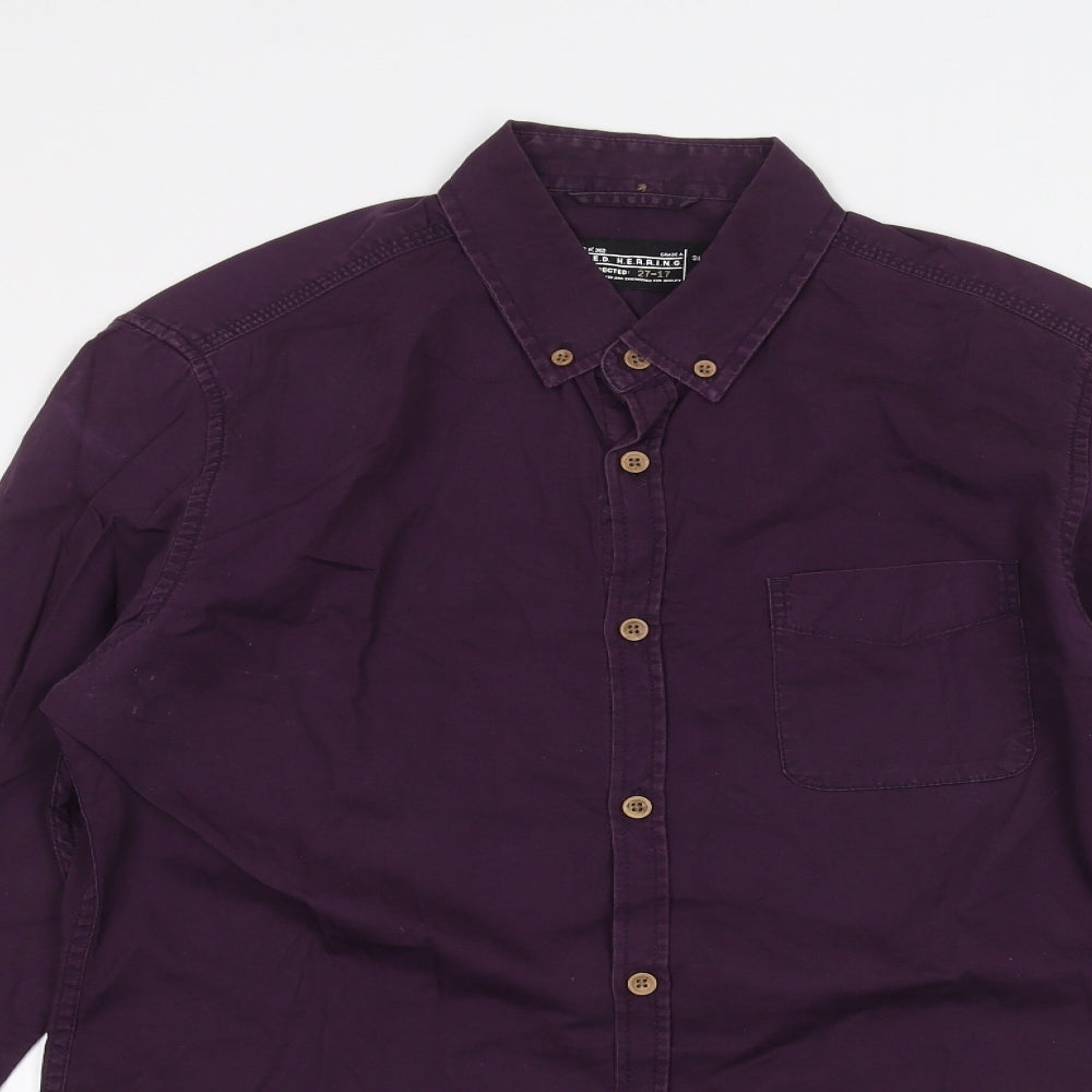 Red Herring Mens Purple    Dress Shirt Size S