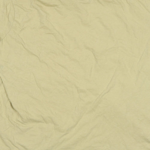 Majestic Mens Beige    T-Shirt Size M