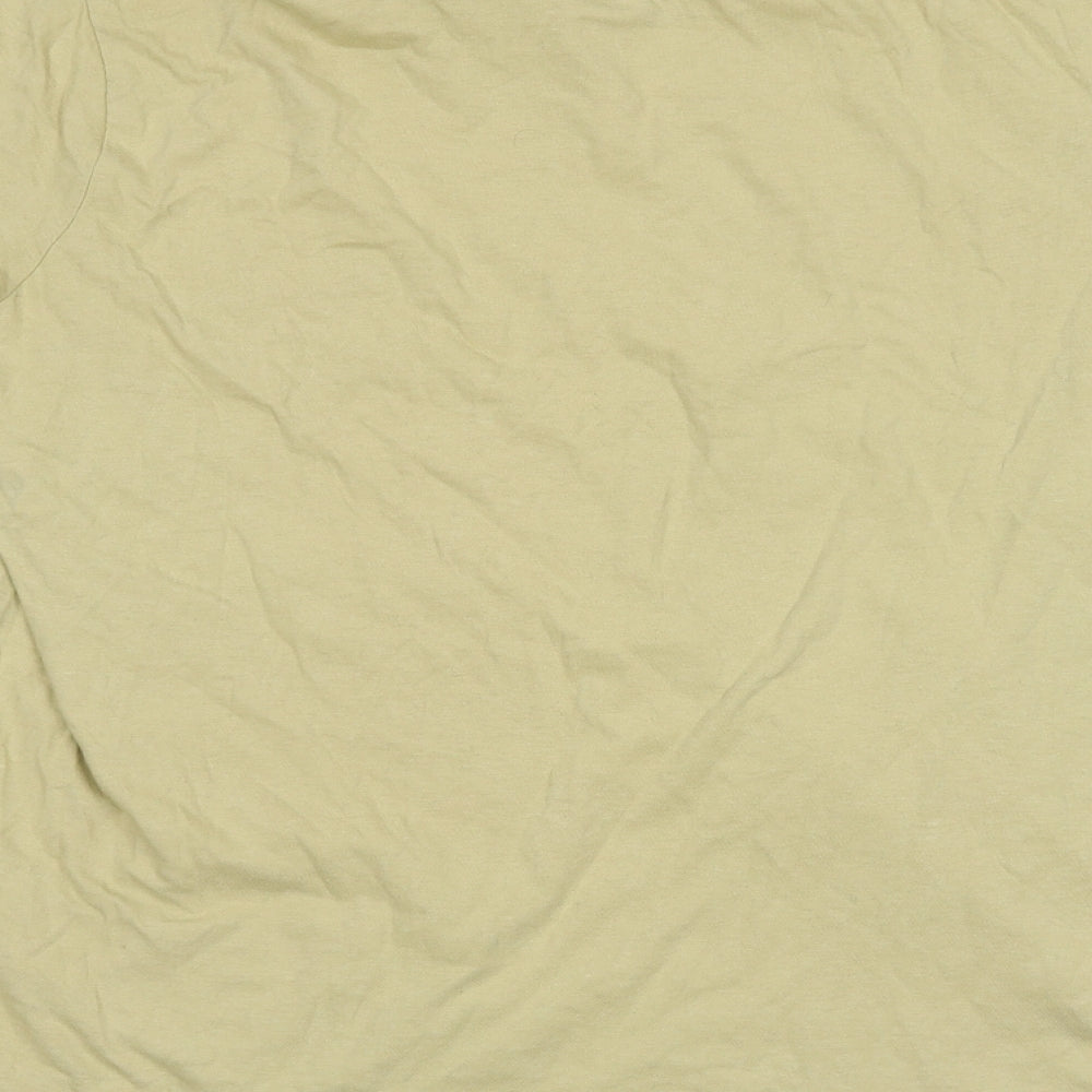 Majestic Mens Beige    T-Shirt Size M