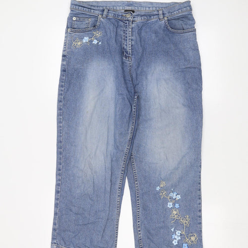 Universal Jeans  Womens Blue   Straight Jeans Size 32 in L22 in - cropped leg