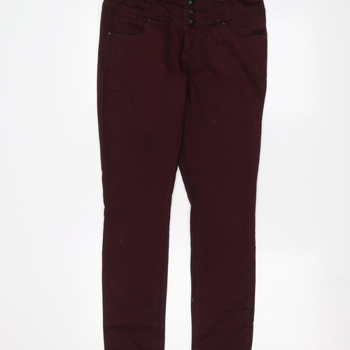 yesyes Womens Red   Skinny Jeans Size 12 L28 in
