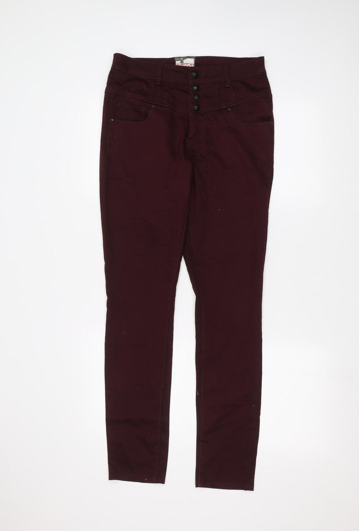 yesyes Womens Red Skinny Jeans Size 12 L28 in