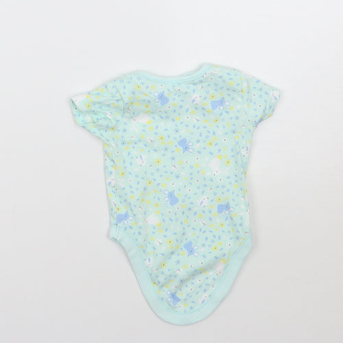 George Baby Green Floral  Babygrow One-Piece Size 0-3 Months