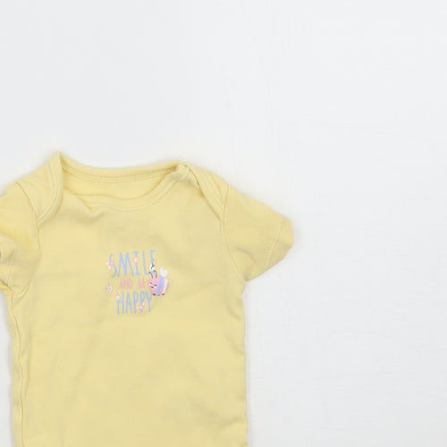 George Girls Yellow   Babygrow One-Piece Size 0-3 Months